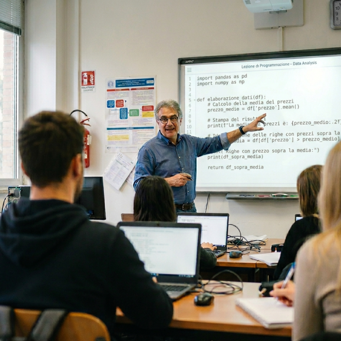 Docente in aula ITS Digital Academy